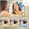 MDF Vanity Table with LED Mirror, Charging Station and Large Storage